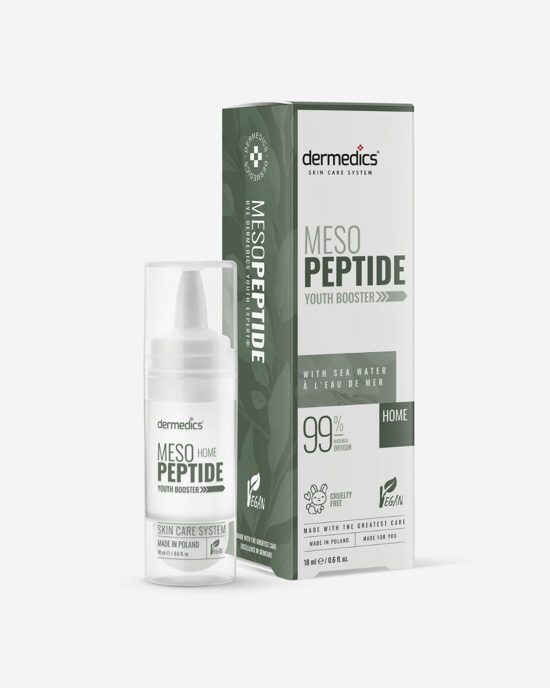 Dermedics Meso PEPTIDE Home 18 ml sérum de mesoterapia en casa con péptidos, con estuche