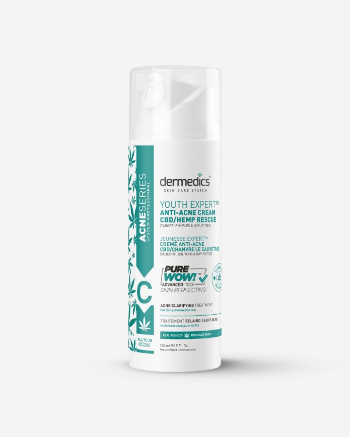 Dermedics ACNE Crema 150 ml – crema equilibrante formato profesional para piel grasa y con tendencia a imperfecciones