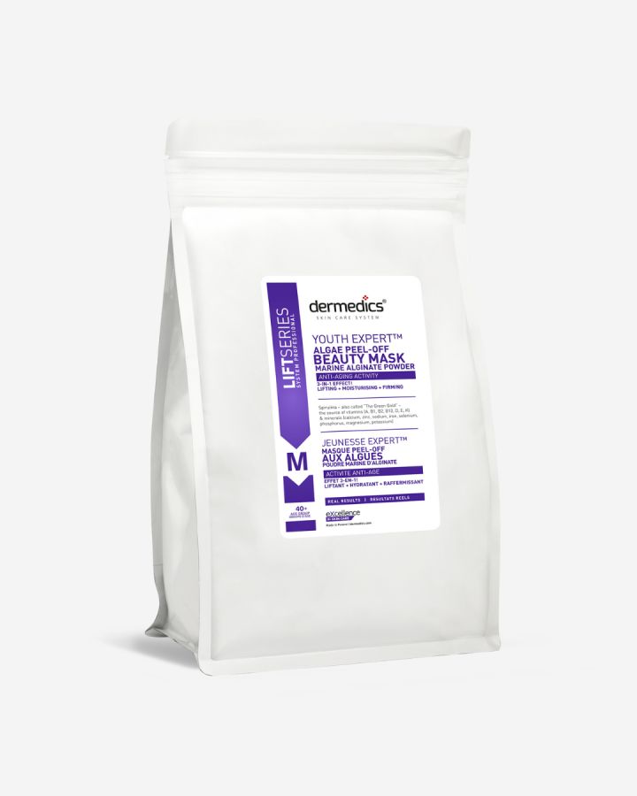 Dermedics Skincare LIFT Algae Mask 500 g – mascarilla peel-off de alginato con espirulina para el paso final del protocolo profe