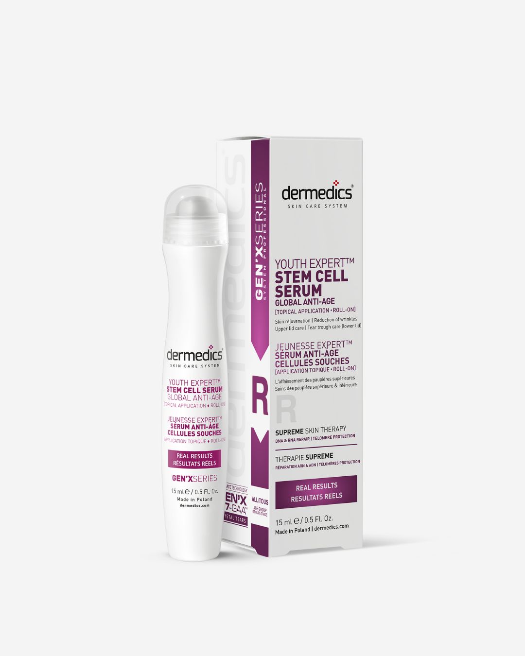 Dermedics GEN’X Roll-On sérum antiedad concentrado con células madre 15 ml