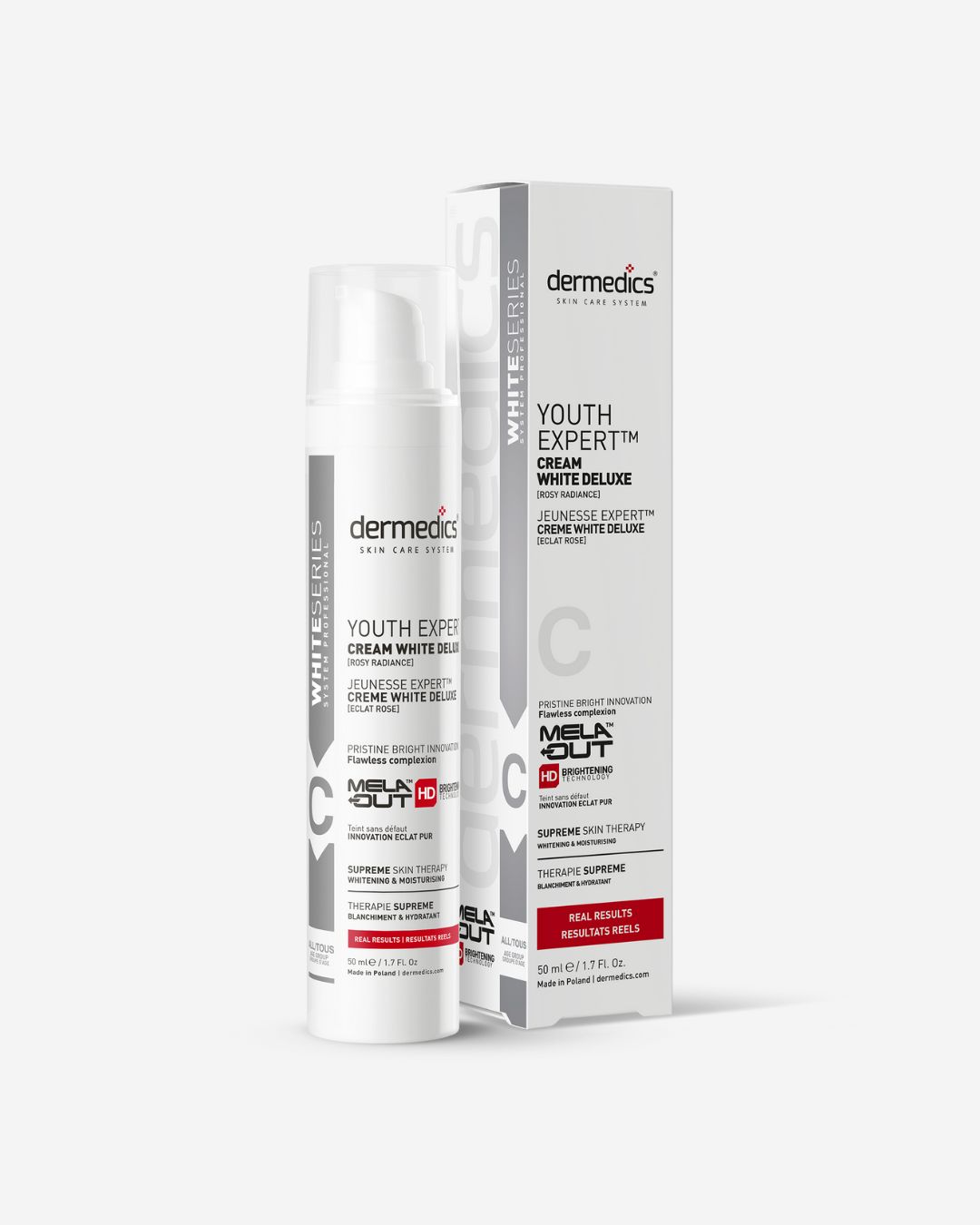 Dermedics WHITE Crema 50 ml crema iluminadora para una tez rosada y uniforme