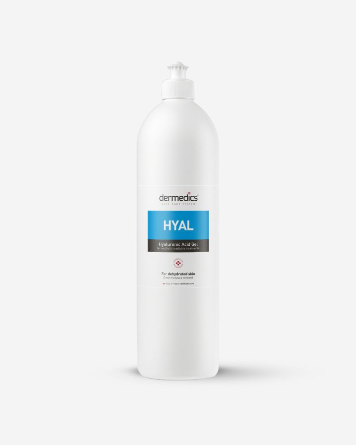 Dermedics HYAL gel de ácido hialurónico 1000 ml, gel de tratamiento profesional para piel deshidratada