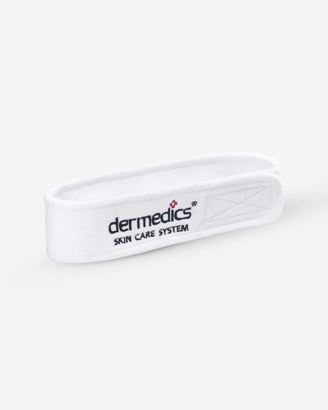 Dermedics Skincare Headband in white – dermo cosmetics salon accessory, product image 3
