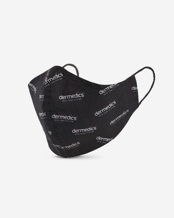 Dermedics Skincare Cotton Mask in black – dermo cosmetics reusable face mask, product image 1