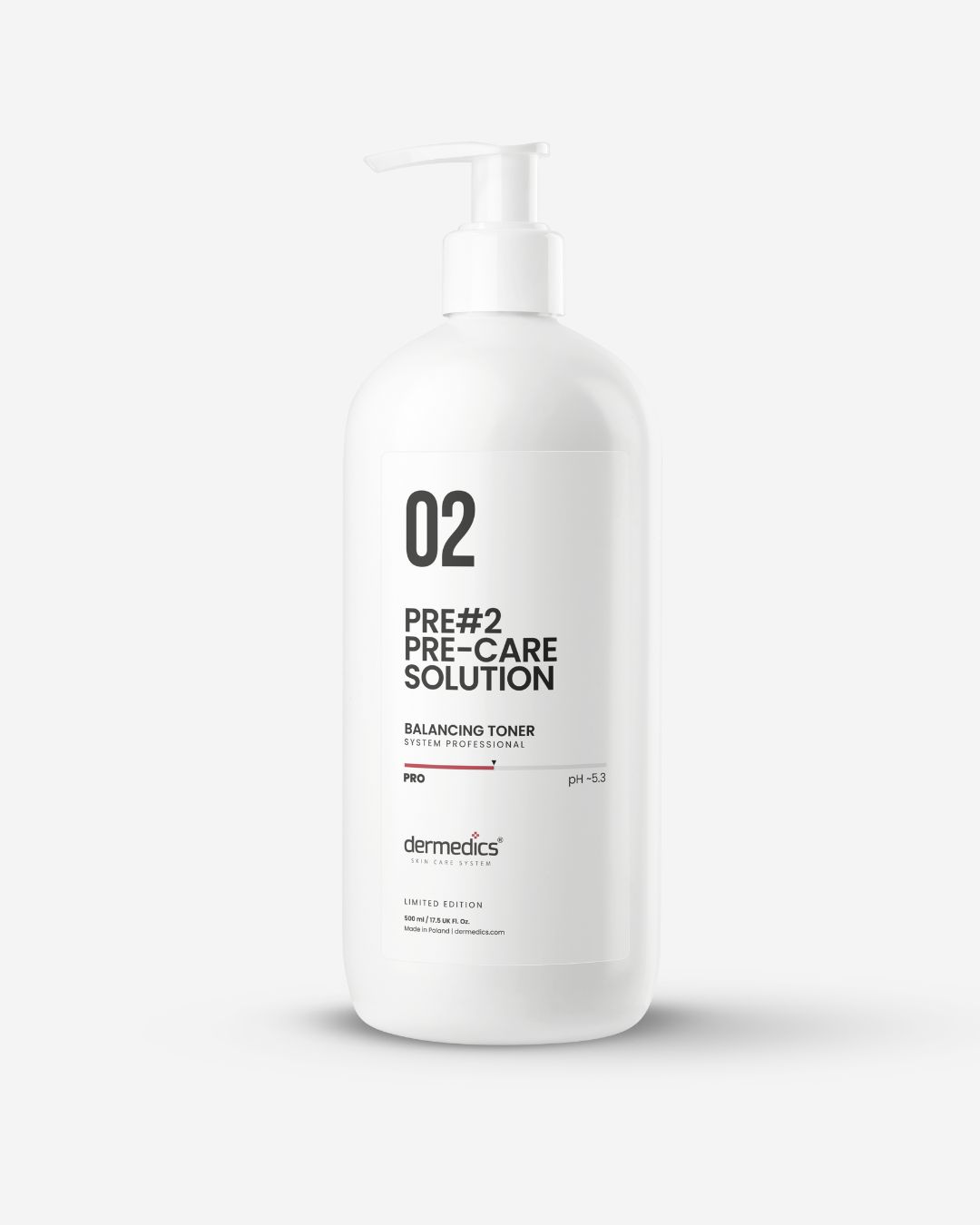Dermedics Pre-Care #2 Balancing Toner 500 ml, tónico profesional equilibrante del pH, pH ~5,3