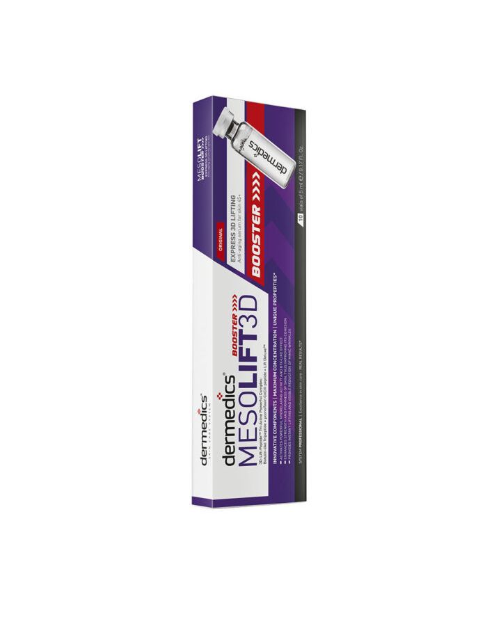 Dermedics Meso LIFT 3D Booster – caja de 10 ampollas de 5 ml, lifting 3D exprés para protocolos profesionales avanzados