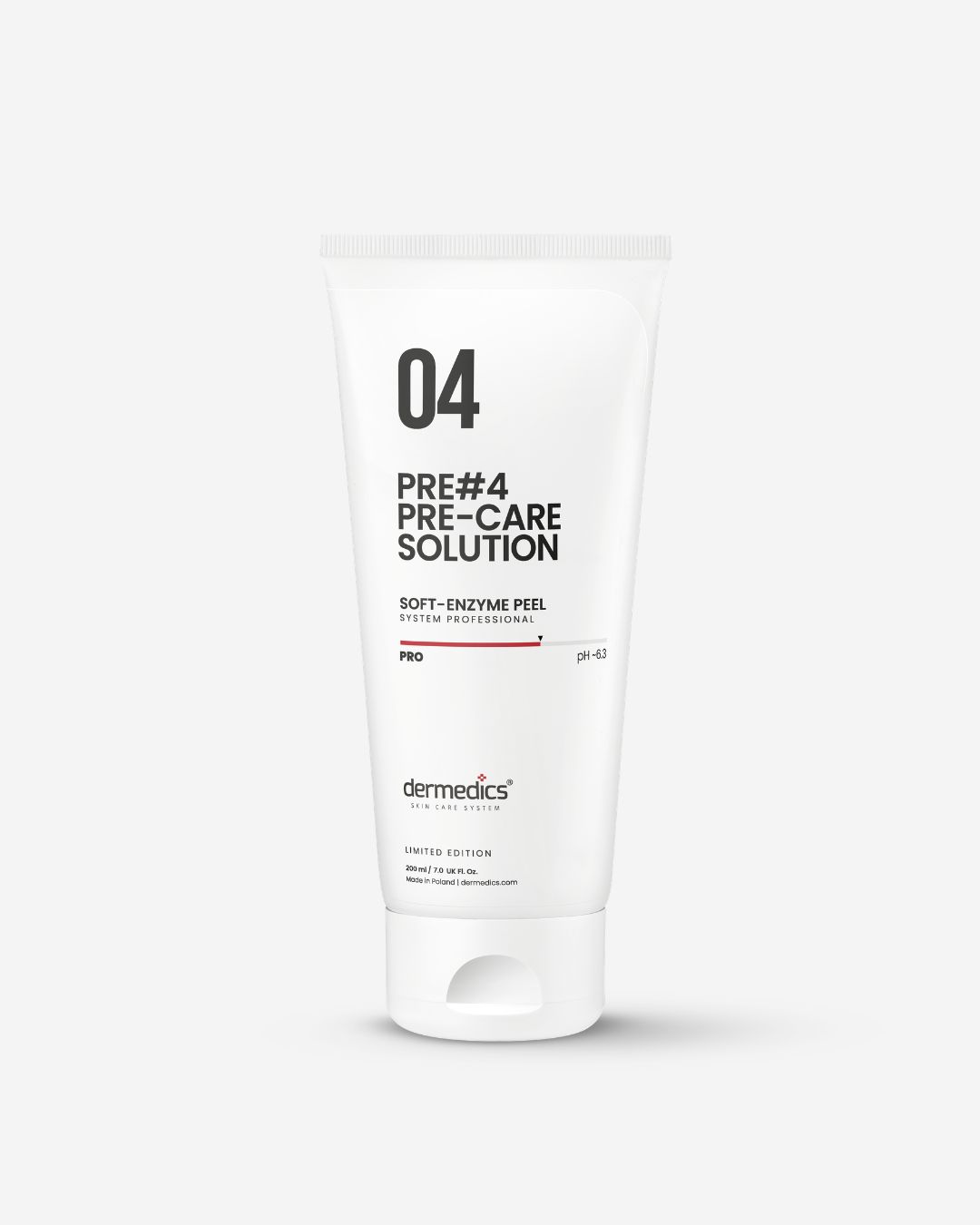 Dermedics Pre-Care #4 Soft-Enzyme Peel 200 ml, peeling enzimático profesional de papaya, pH ~6,3