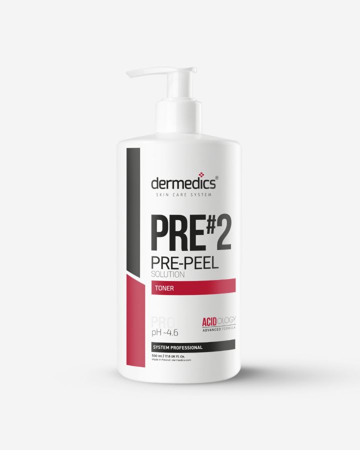 Dermedics Pre-Peel #2 Solution tónico 500 ml, tónico pre-peeling profesional
