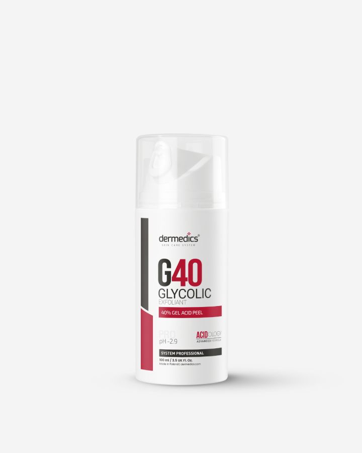 Dermedics G40 Glycolic Exfoliant 100 ml, peeling en gel de ácido glicólico al 40% de uso profesional