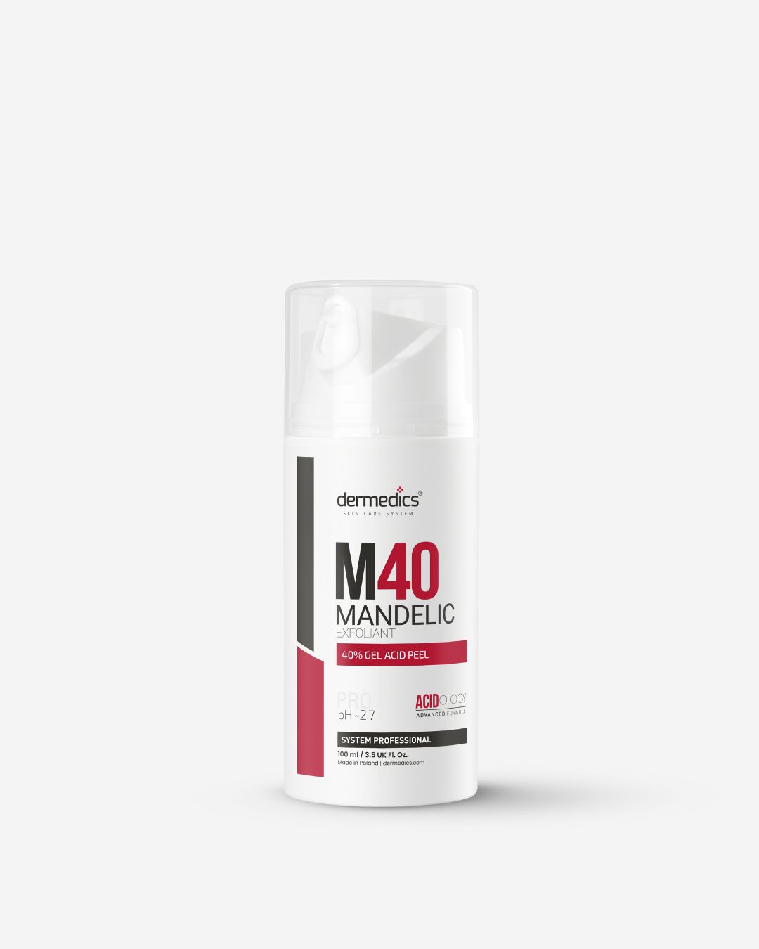 Dermedics M40 Mandelic Exfoliant 100 ml, peeling en gel de ácido mandélico al 40% de uso profesional