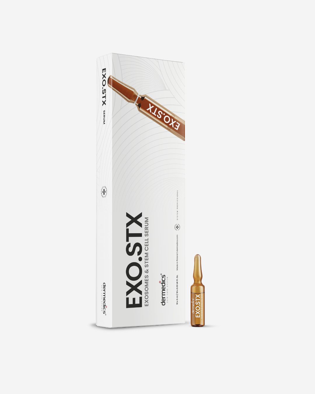 Dermedics Meso EXO.STX exosome and stem cell serum, box of 10 x 3 ml ampoules