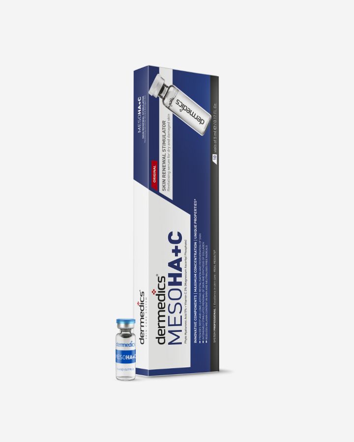 Dermedics Meso HA+C sérum de mesoterapia com ácido hialurónico e vitamina C, ampolas profissionais de 10 x 5 ml