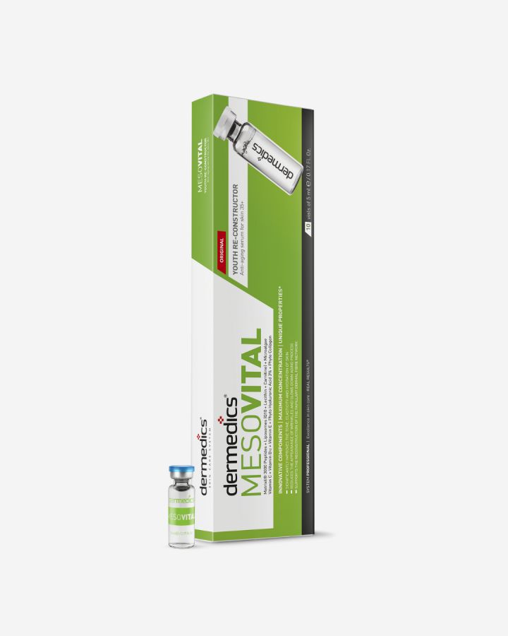 Dermedics Meso VITAL sérum antienvelhecimento de mesoterapia para pele 35+, ampolas profissionais de 10 x 5 ml