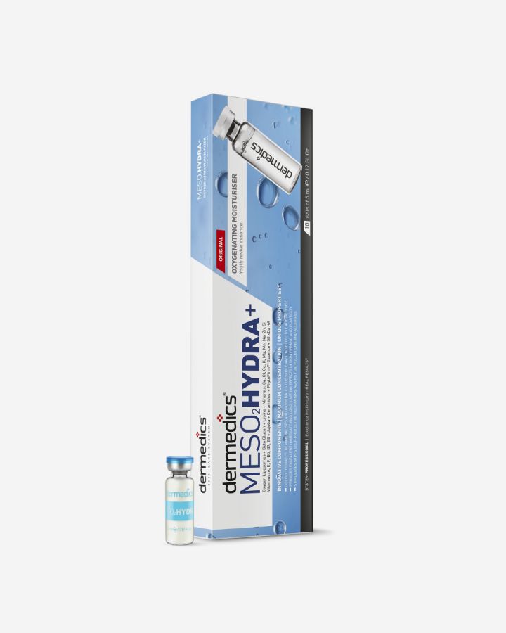 Meso HYDRA – caja de embalaje, concentrado en ampolla de mesoterapia Dermedics
