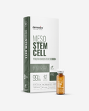Meso STEM CELL – primer plano de la ampolla, concentrado en ampolla de mesoterapia Dermedics, uso profesional en salón